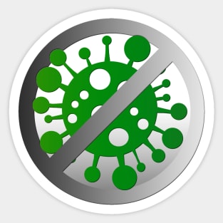 Stop coronavirus (light background) Sticker